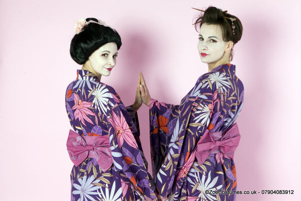 Japanese Kimono in purple and pink for Hire | Zoe London Dance Costumes
