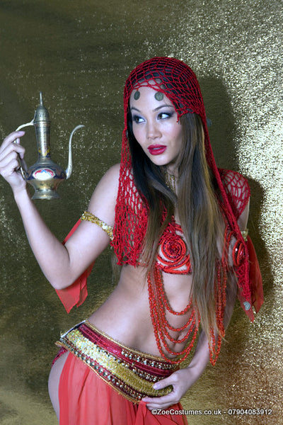 Red belly dancing costume for hire | Belly Dance Costume | Belly Dancer Outfits London