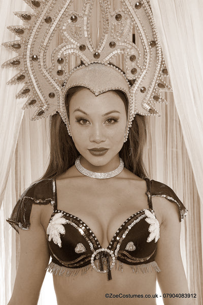 Silver Thai Headdress For Hire | Zoe London Dance Costumes for Hire