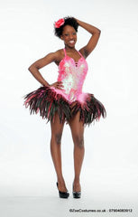 Showgirl Feather Leotard Costumes for hire | Zoe London Costumes Hire Service