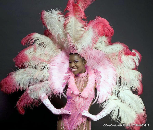 Pink Headdress and feathers for Hire | Zoe London Dance Headgear Costumes for rent