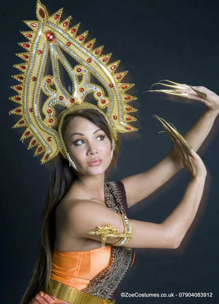 Thai Dress and headdress for hire | Zoe London Dance Costumes for Hire