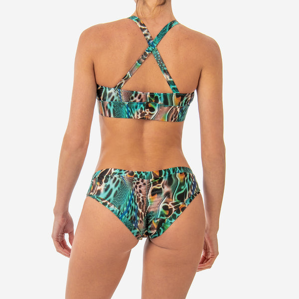 Green Animal Print Yoga And Swim Shorts For Sale / Pole Shorts