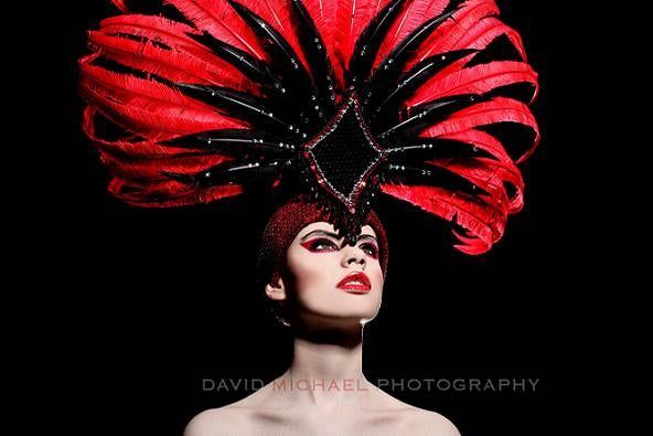 Red Headdress for Hire | Zoe London Dancer Costumes for rent