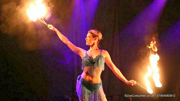Latin Dance Costume for hire | Zoe London fire thrower Dance Costumes