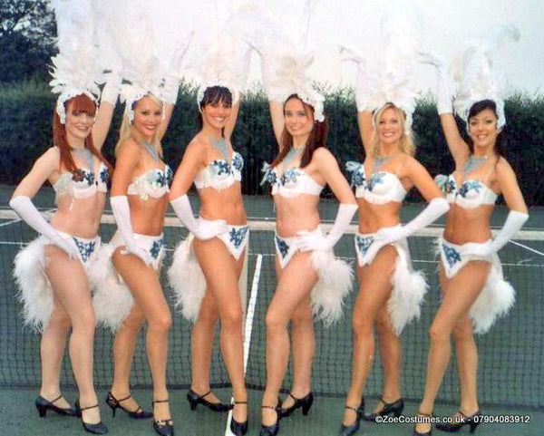 White Showgirl Costume for Hire | Zoe London Dance Costumes for rent