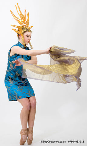 Blue Chinese dress outfit for Hire | Zoe London Dance Costumes for Rent