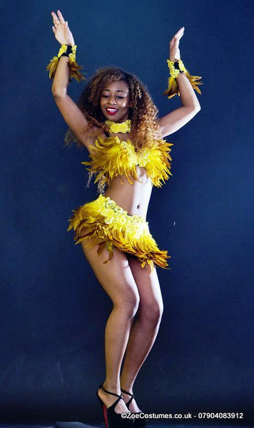 Samba Dancer Costume with Feathers for hire | Zoe London Dance Costumes for Hire | Notting Hill Carnival
